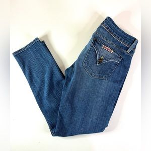 Hudson Flap Pocket Skinny Women’s Jeans Sz 27 Medium Wash Stretchy (Made In USA)